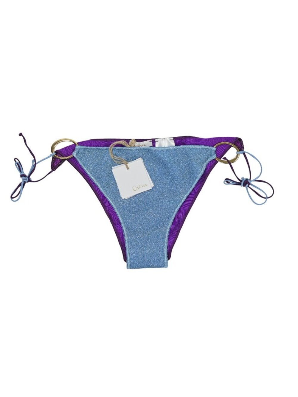 Oseree Glazed Lumiere O-kini Bikini in Lurex Blue